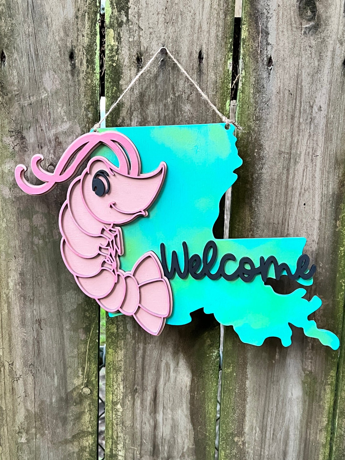 Louisiana Shrimp 3D Door Hanger