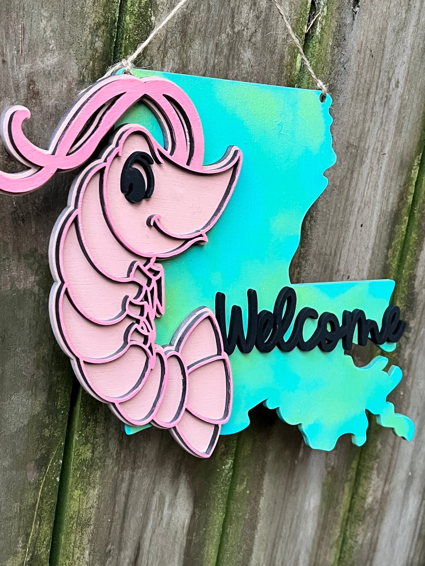 Louisiana Shrimp 3D Door Hanger