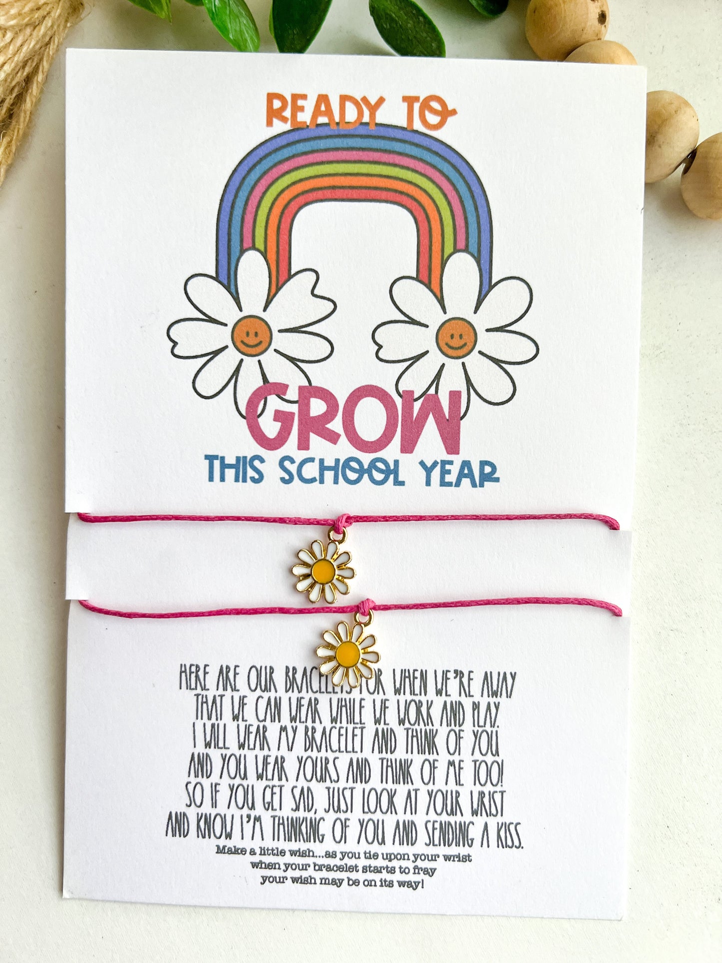 Daisy Grow Back to School Wish Bracelet