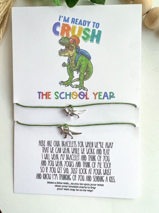 Dino Crush Back to School Wish Bracelet