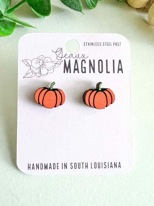 Pumpkin Stud Earrings