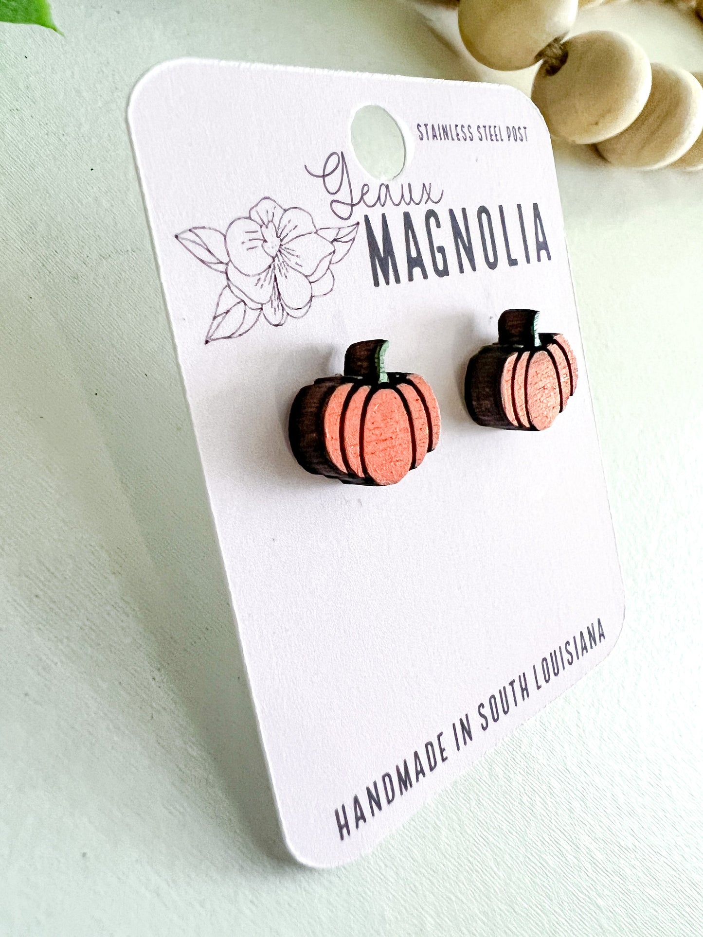 Pumpkin Stud Earrings