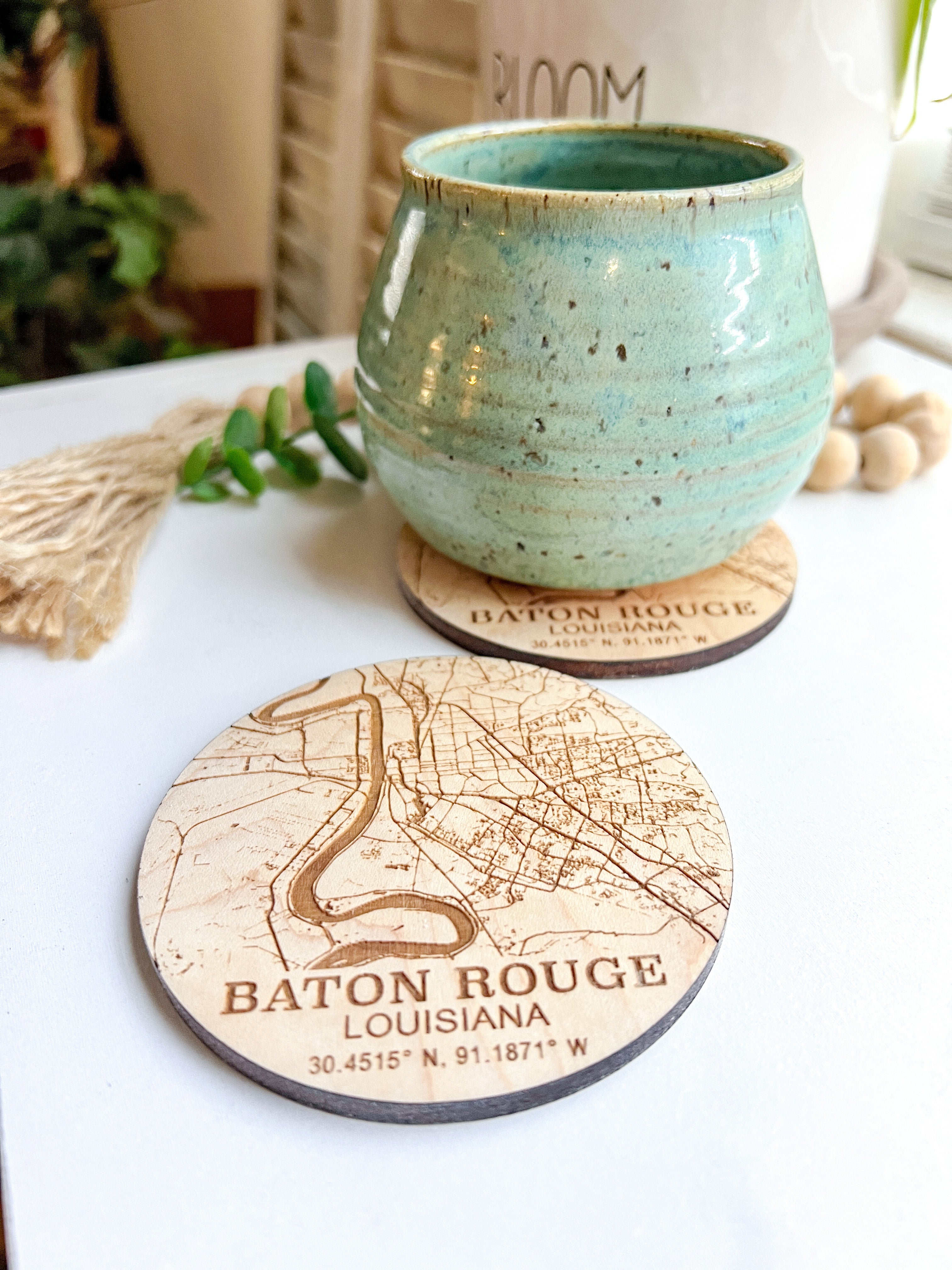 Map Custom Coasters – Tee and Jam