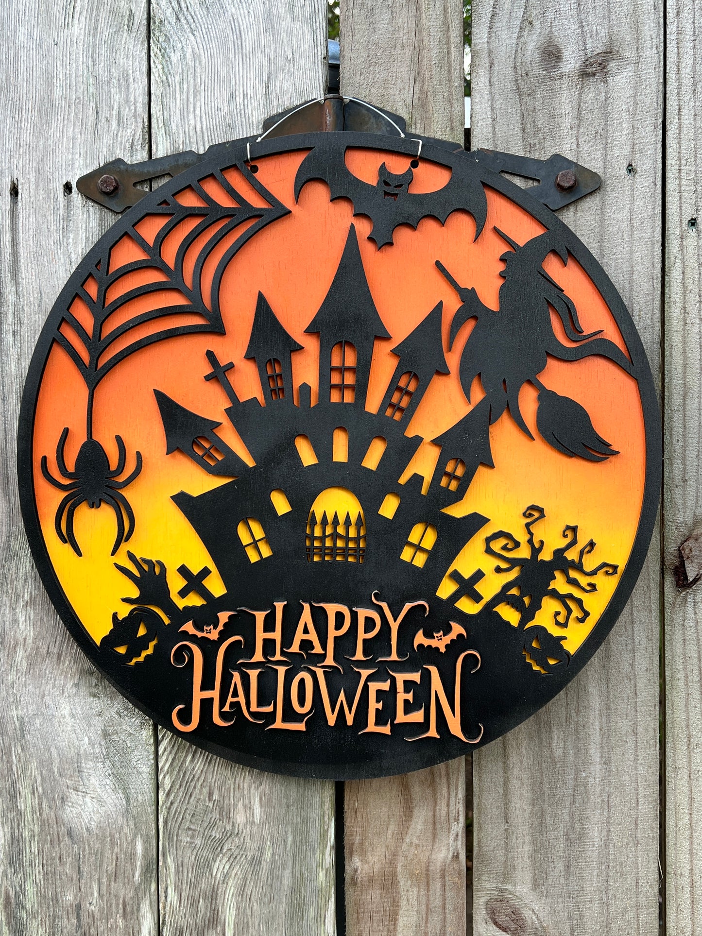 Halloween Haunted House Door Hanger