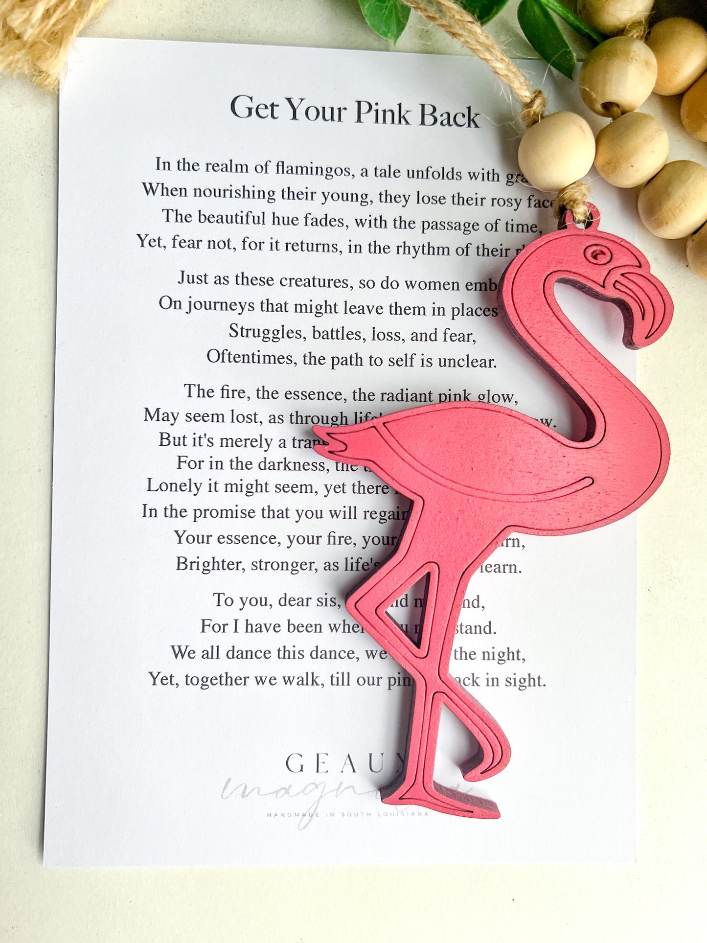 Flamingo Get Your Pink Back Sisterhood, Friendship, & Comeback Ornament