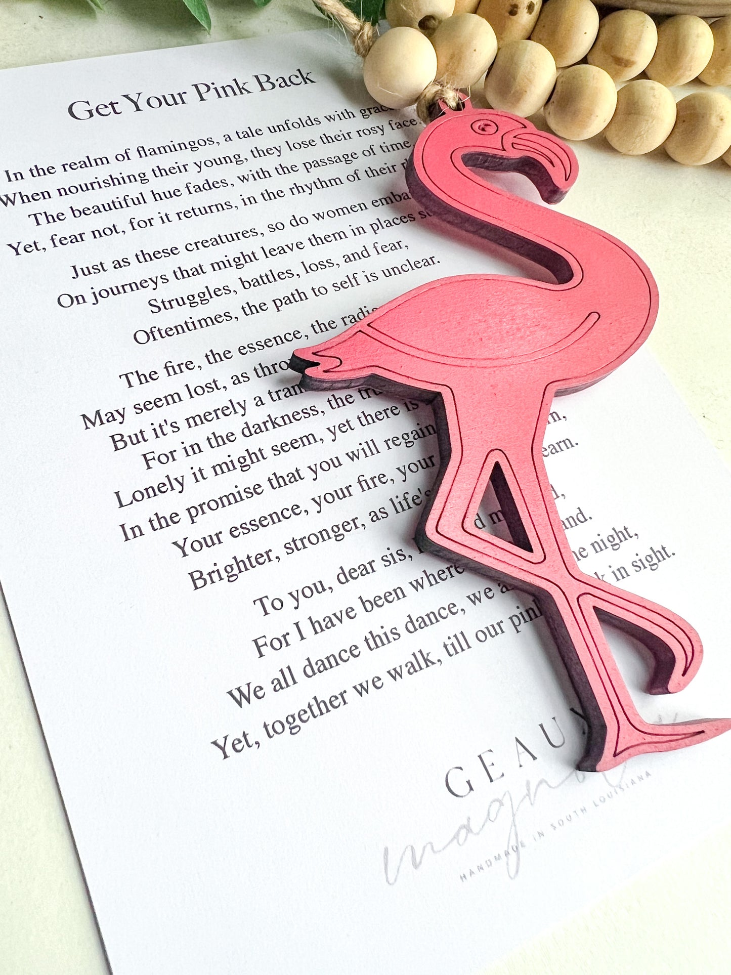 Flamingo Get Your Pink Back Sisterhood, Friendship, & Comeback Ornament