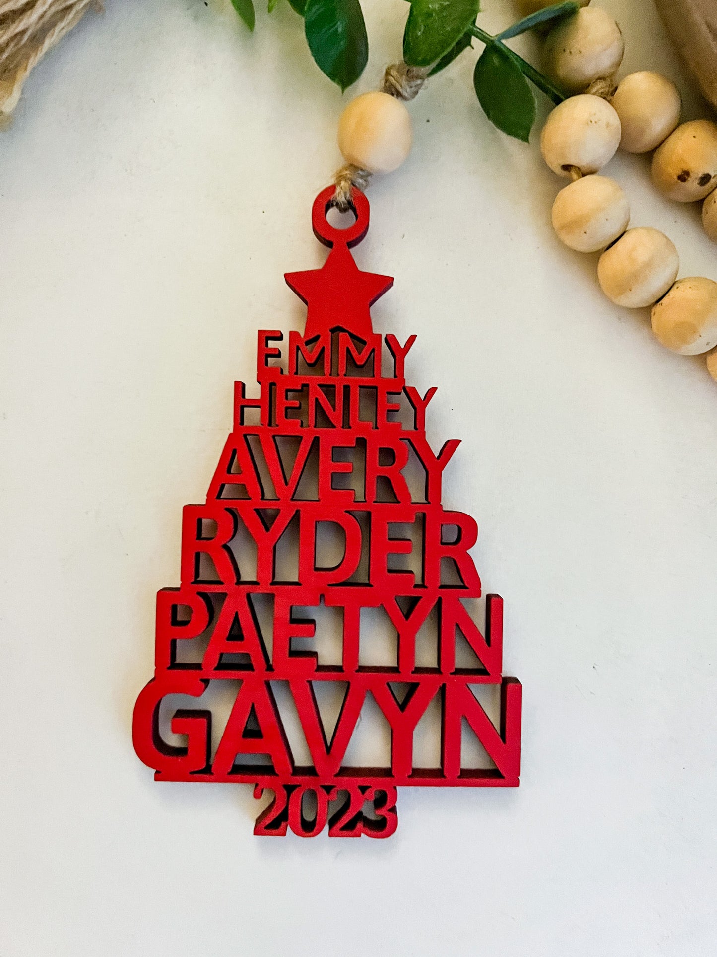 Christmas Tree Personalized Name Ornament