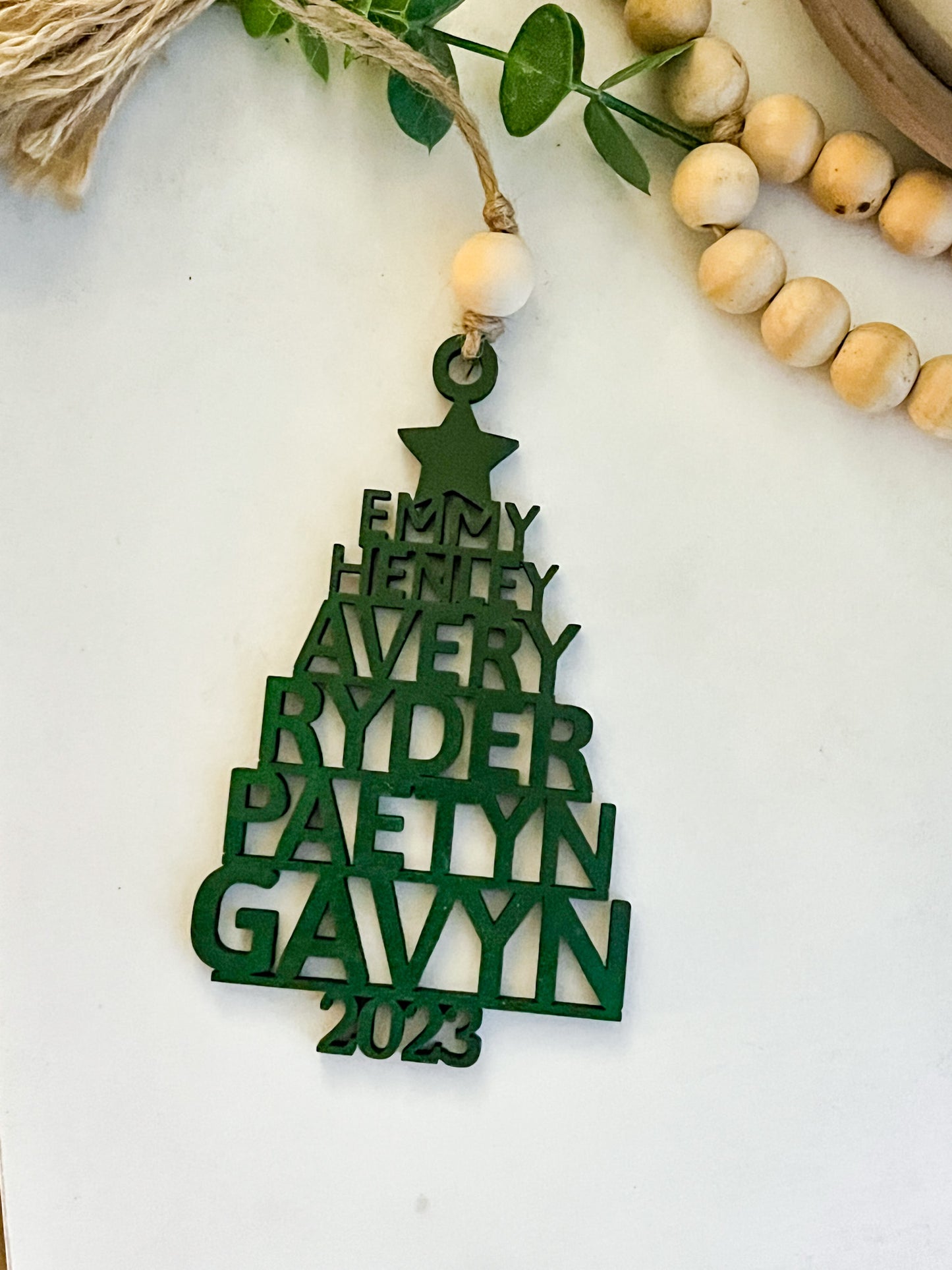 Christmas Tree Personalized Name Ornament