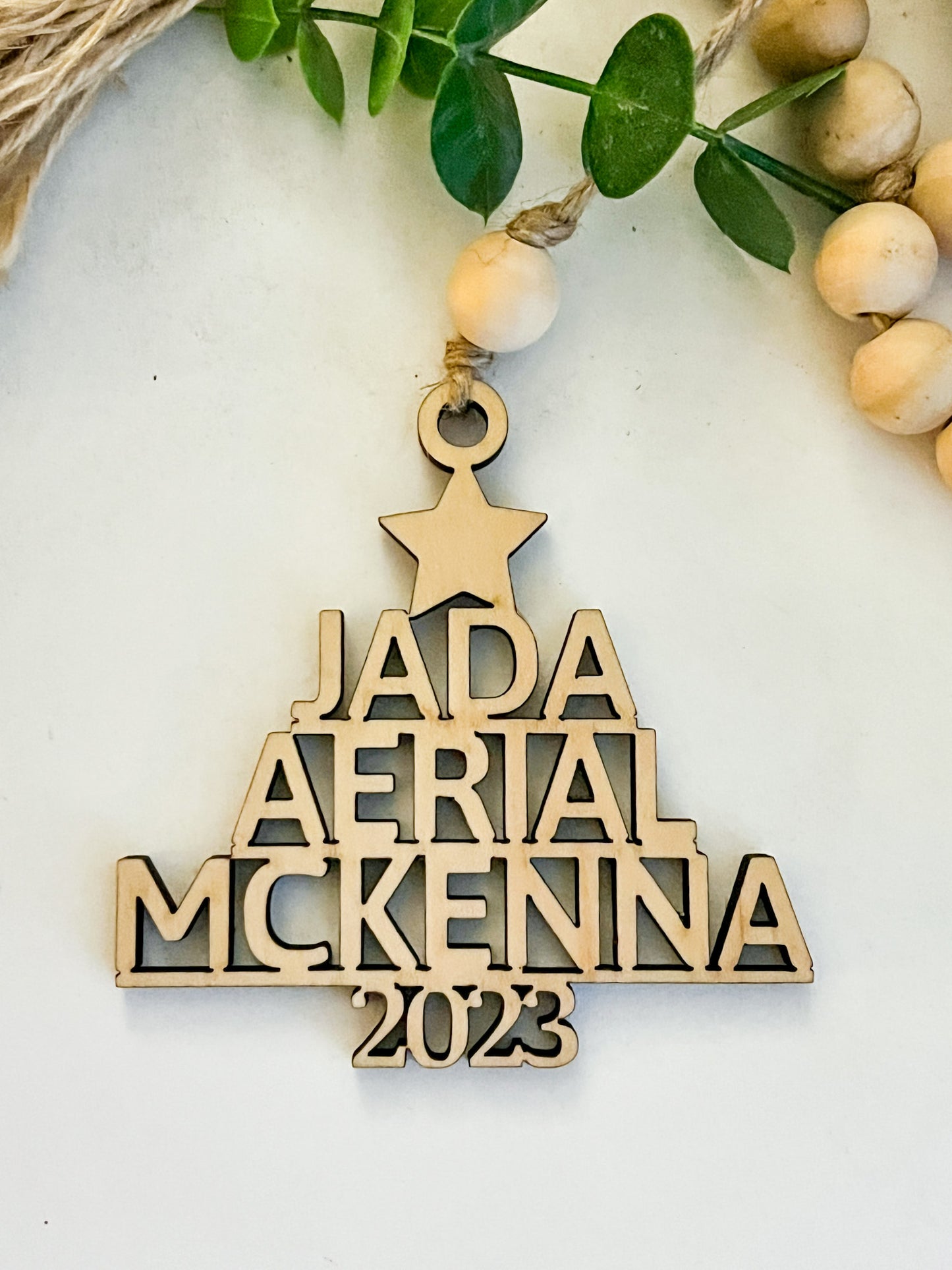 Christmas Tree Personalized Name Ornament