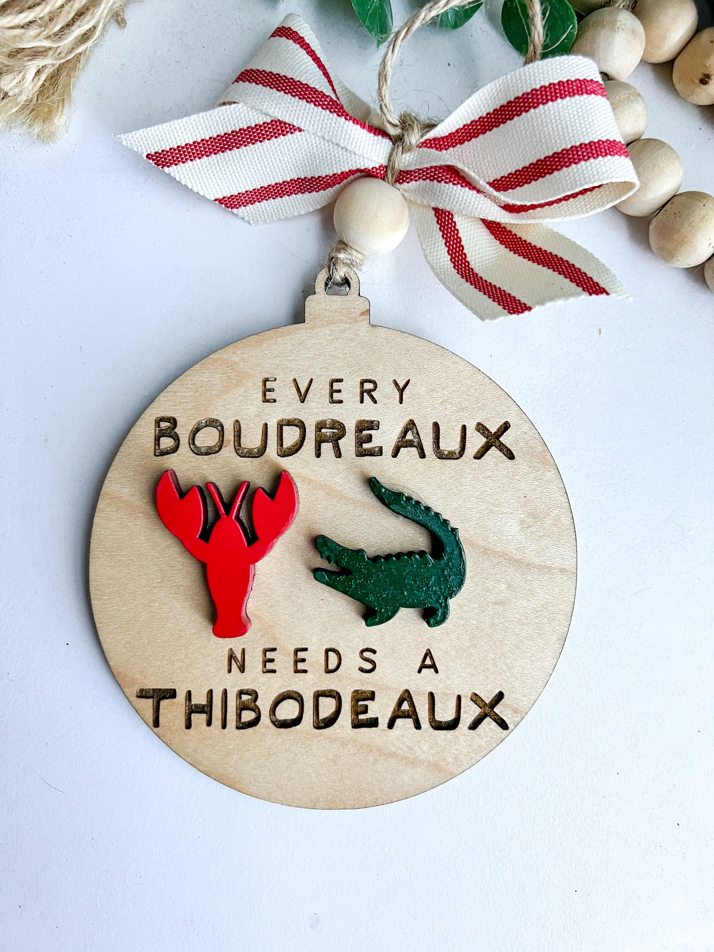 Boudreaux and Thibodeaux Ornament