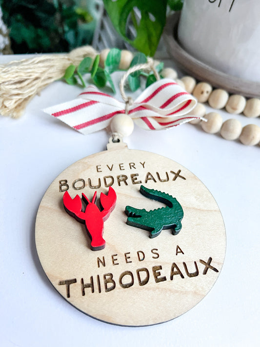 Boudreaux and Thibodeaux Ornament