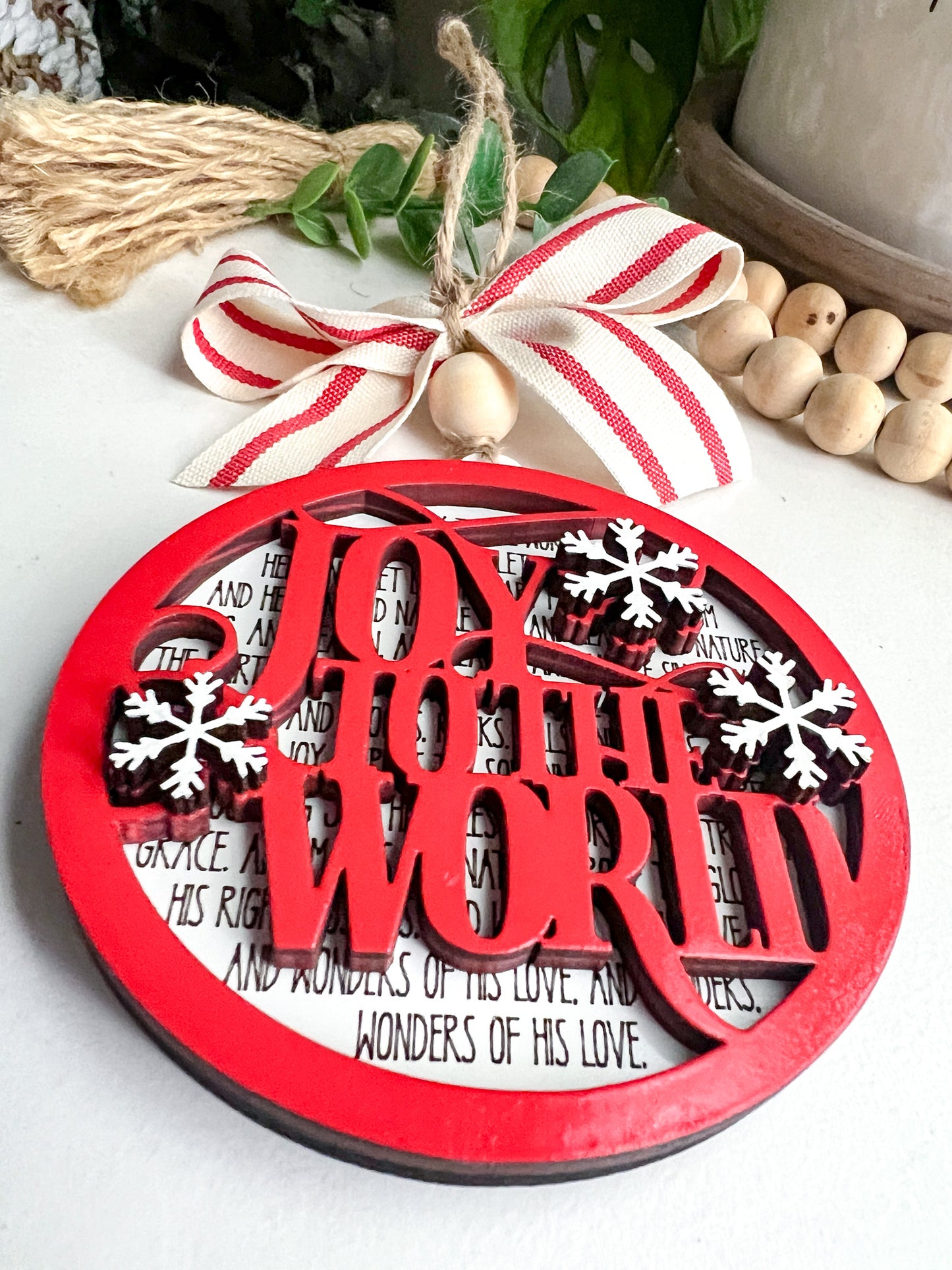 Joy To The World Christmas Ornament