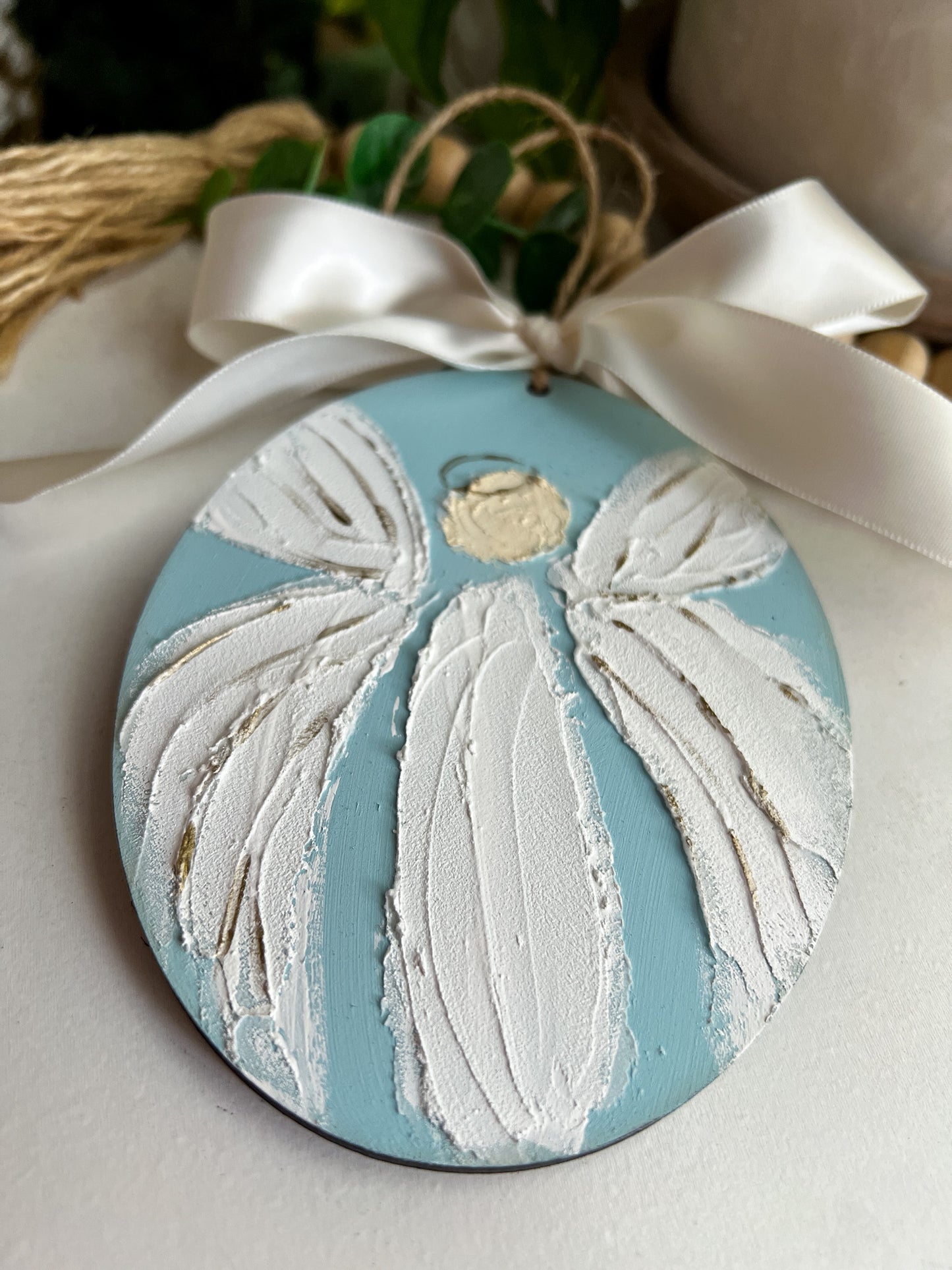 Angel Christmas Ornament Memorial Guardian Angel Blue