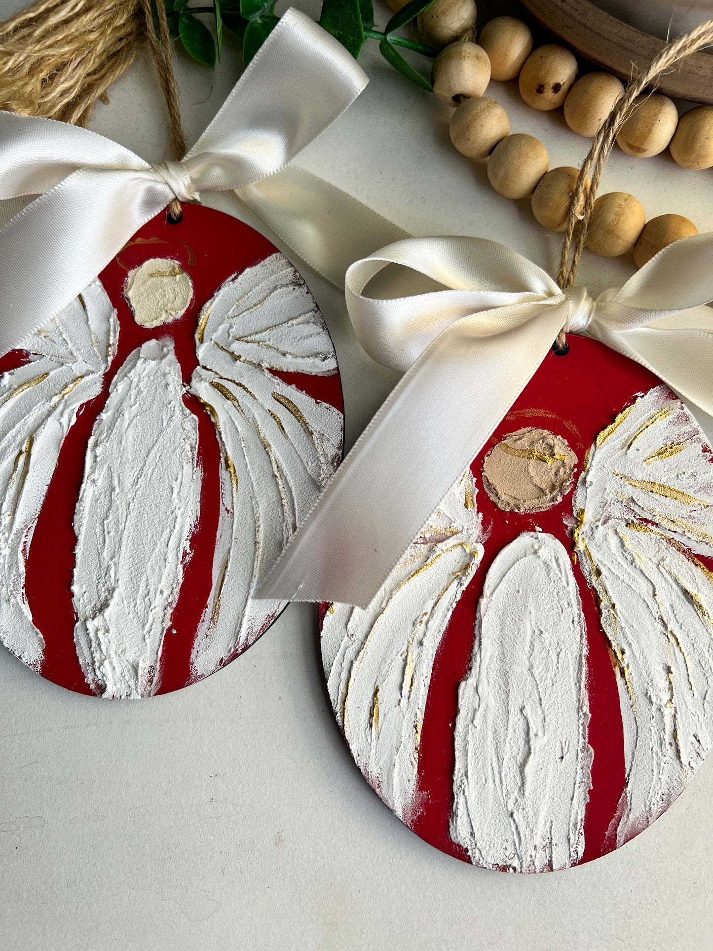 Angel Christmas Ornament Memorial Guardian Angel Red