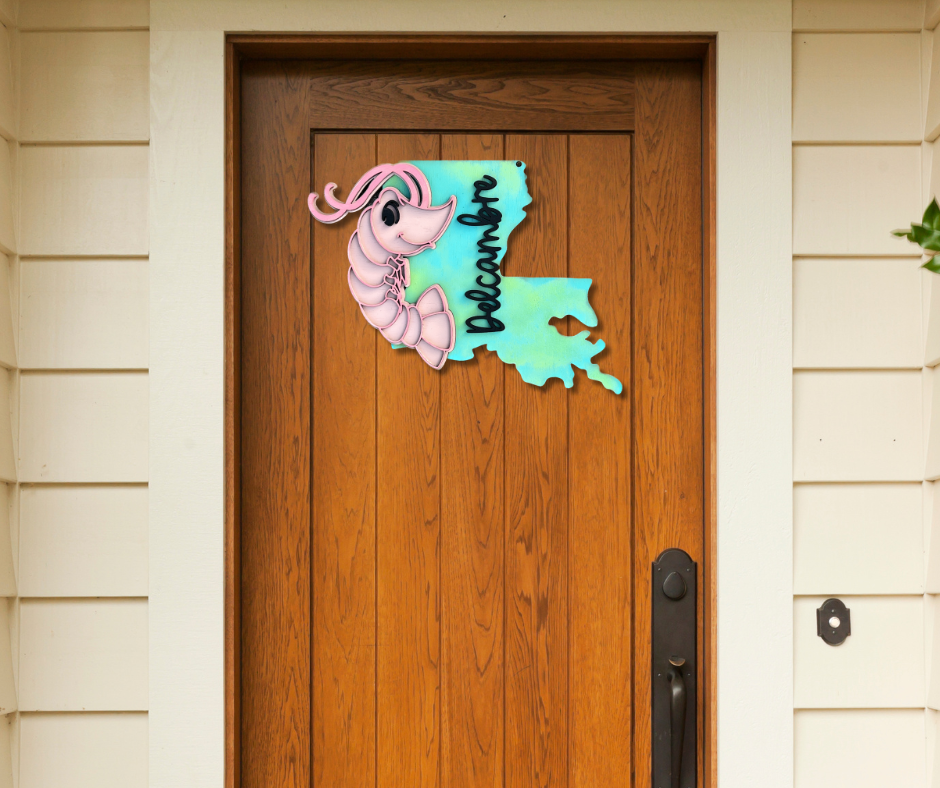 Louisiana Shrimp 3D Door Hanger