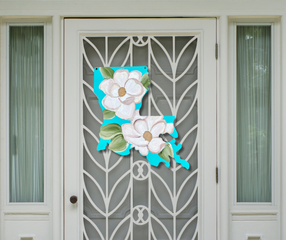 Magnolia Louisiana Door Hanger