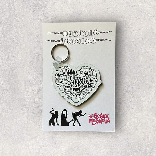 Swiftie Heart Fan Art Keychain