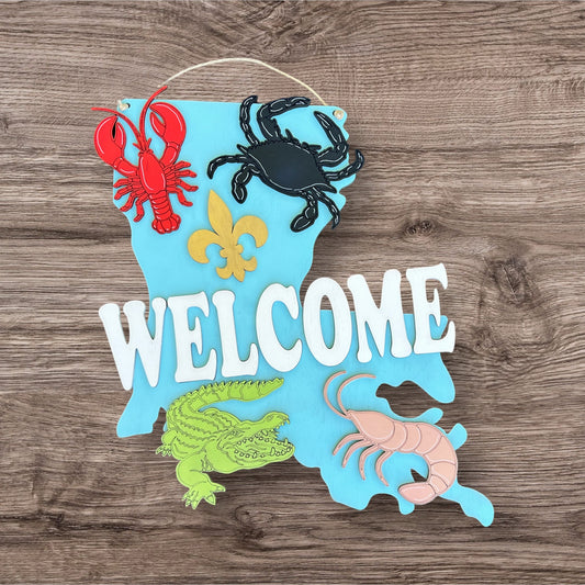 Louisiana Welcome Door Hanger