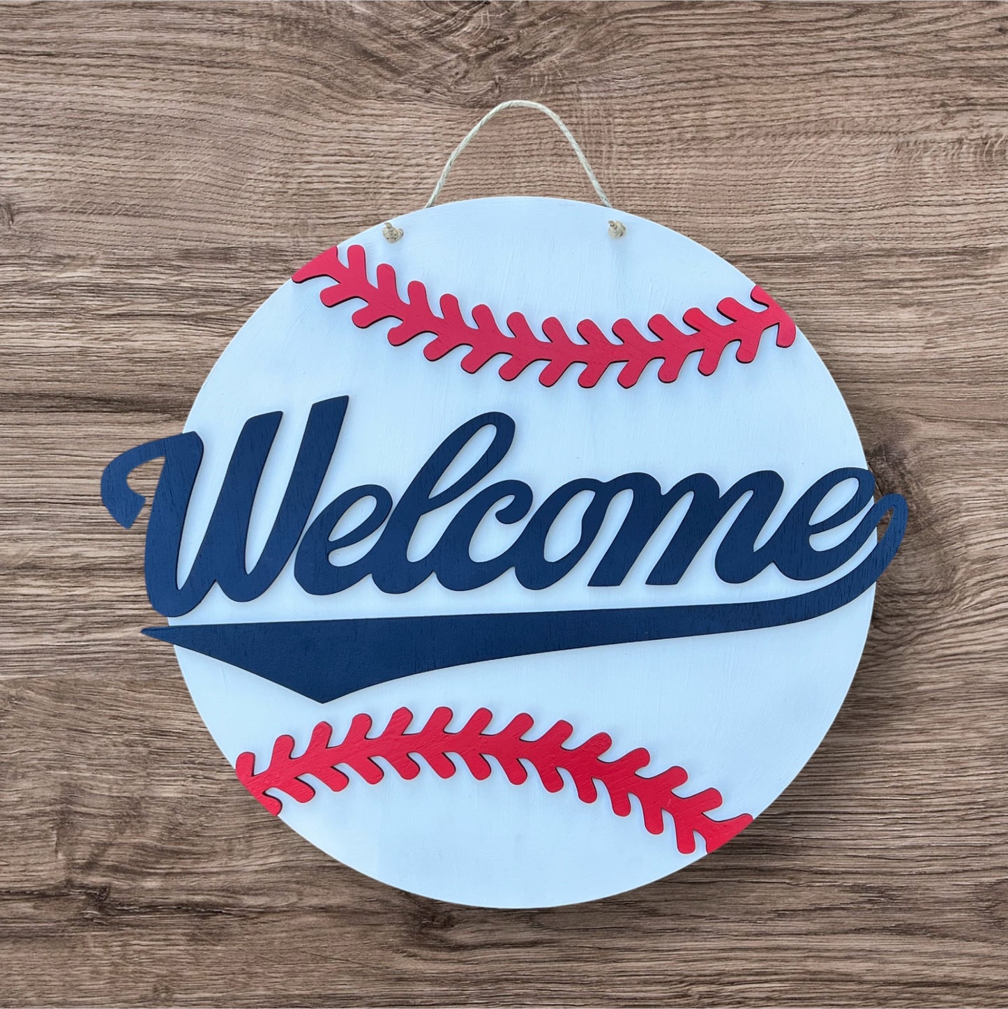 Baseball Welcome Door Hanger