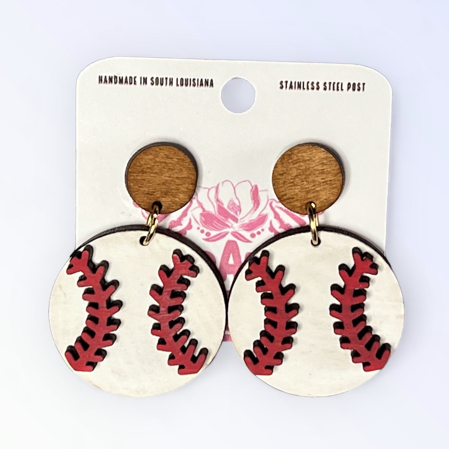 Baseball Dangle Earrings