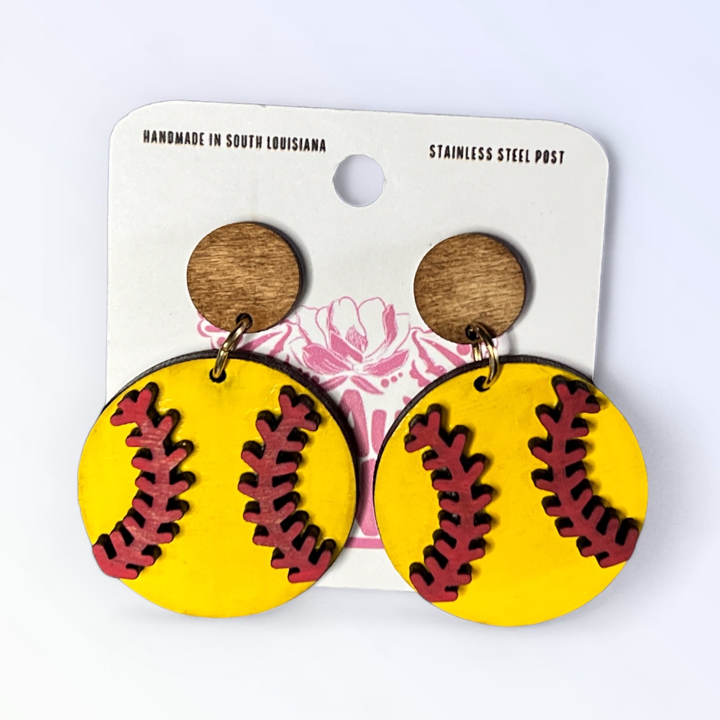 Softball Dangle Earrings