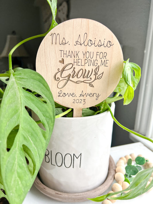 Teacher Plant Thank You Tag