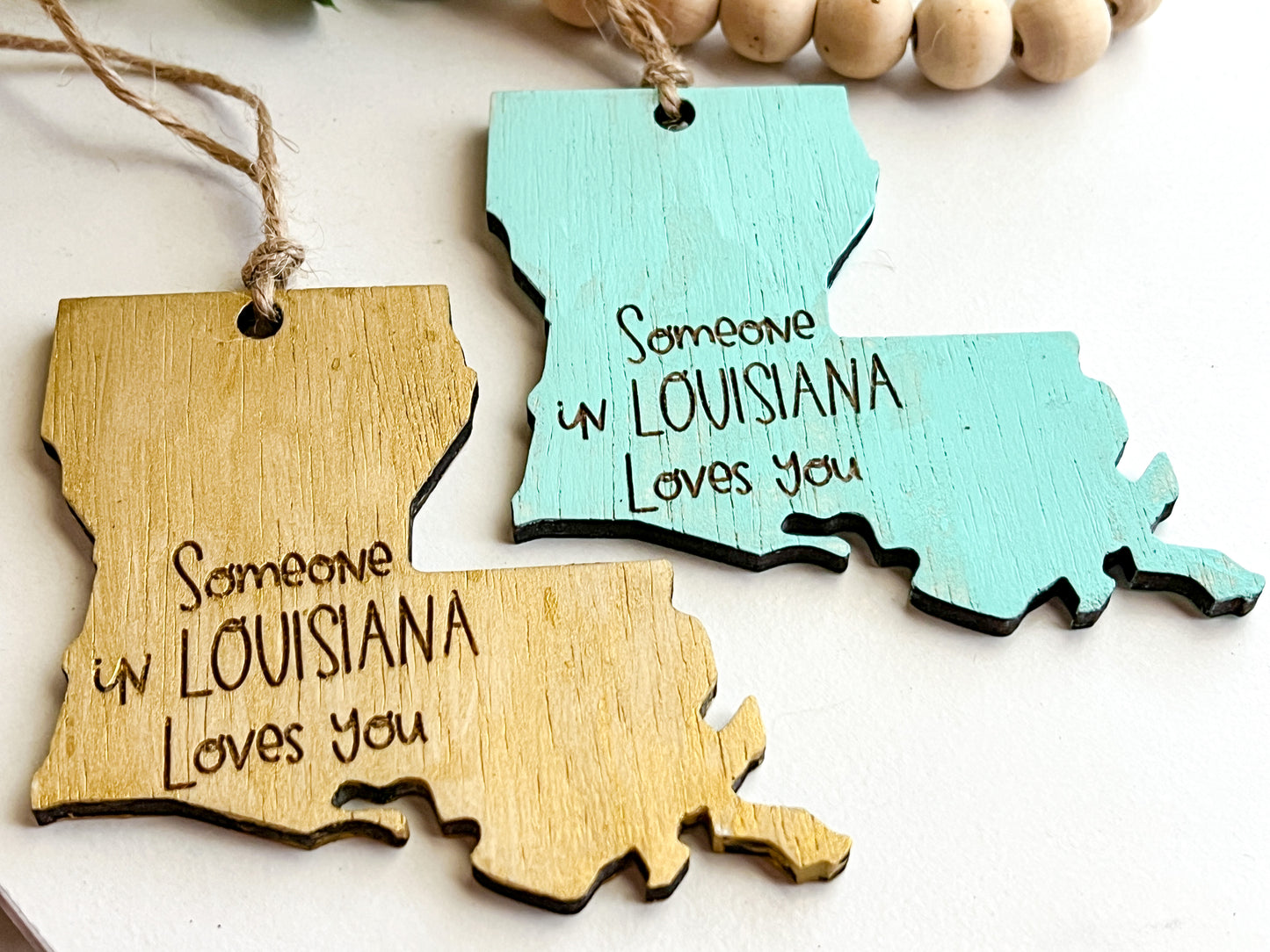 Gold Someone in Louisiana Loves You Ornament