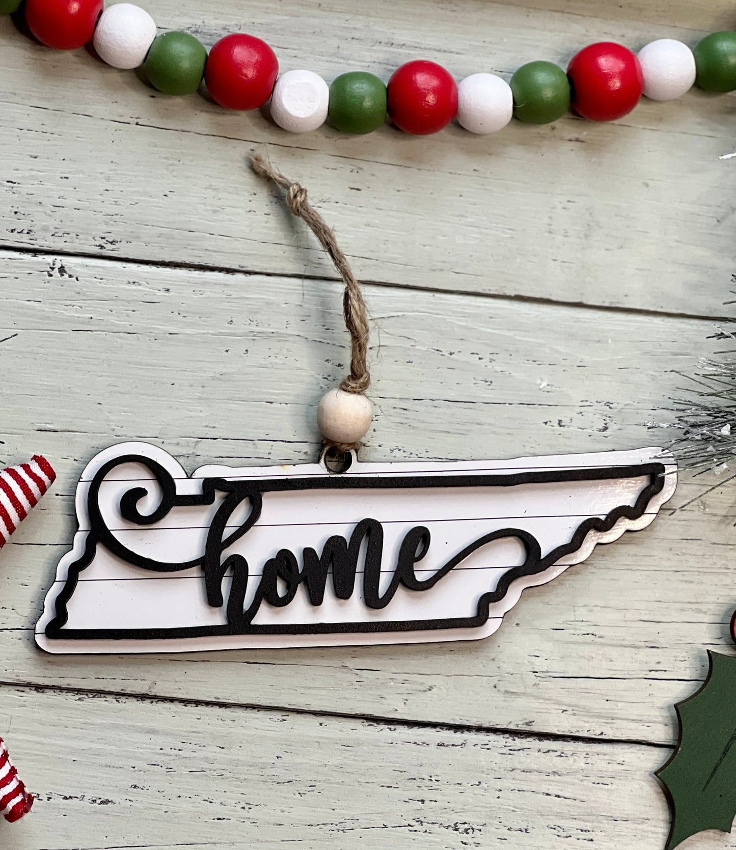 State Home Shiplap Ornament