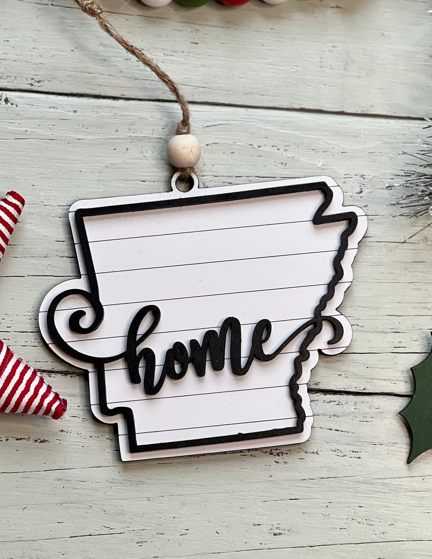 State Home Shiplap Ornament