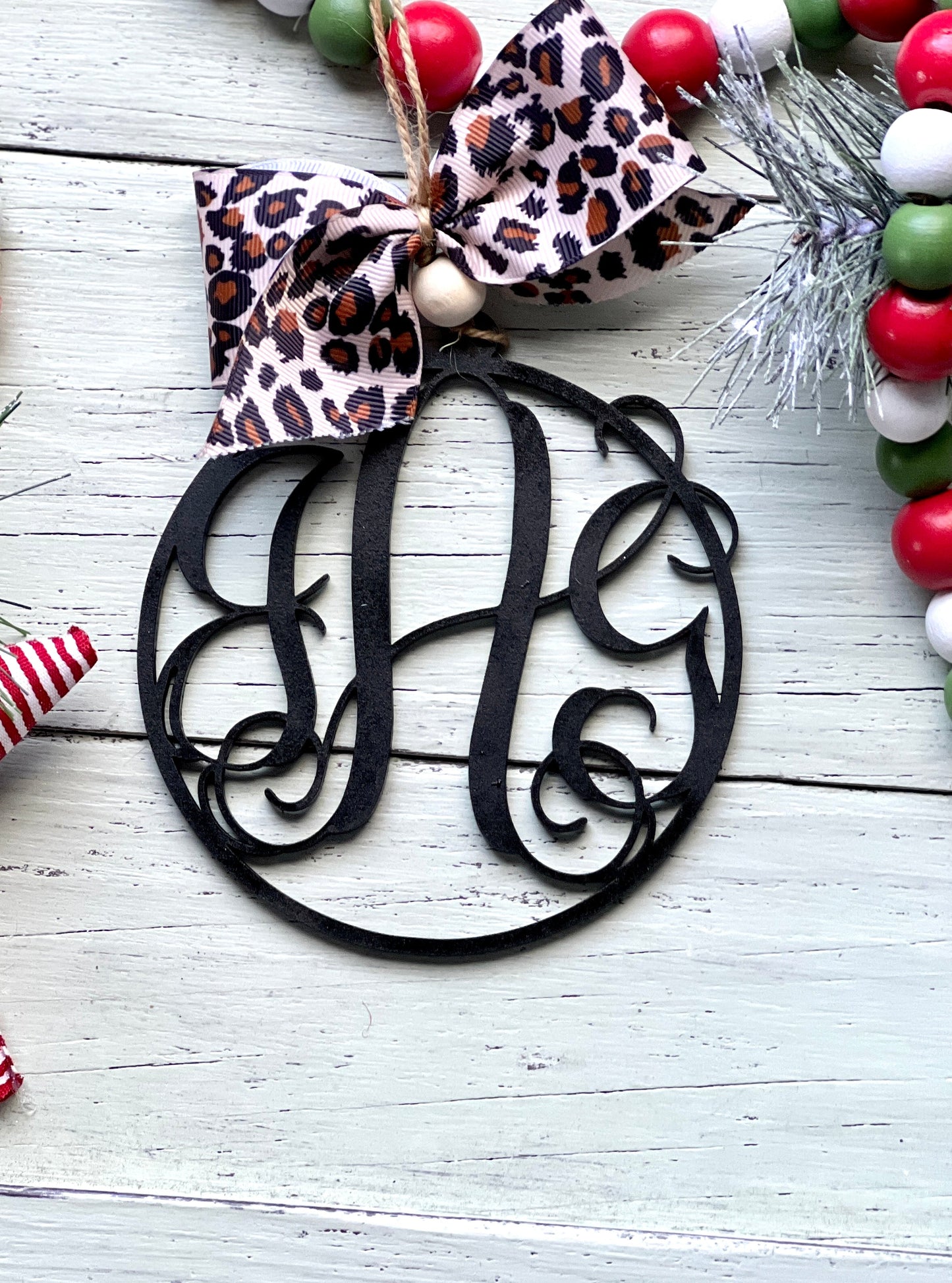 Monogram Car Charm Ornament