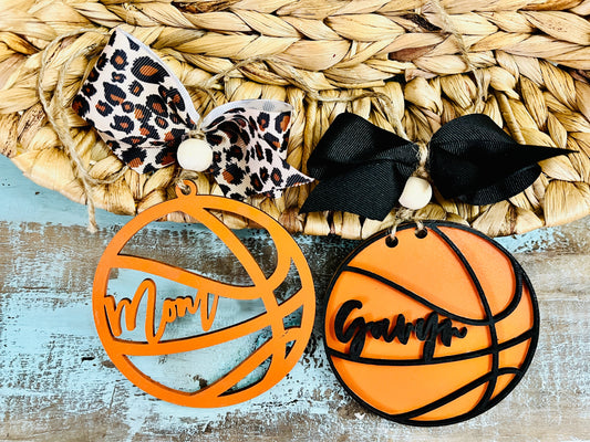 Basketball Custom Car Charm Tag Ornament RETAIL