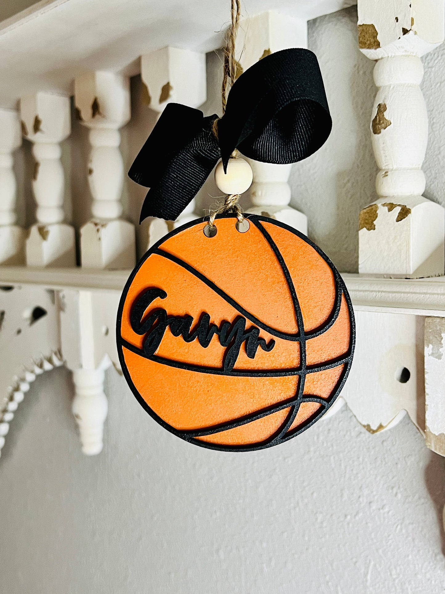 Basketball Custom Car Charm Tag Ornament RETAIL