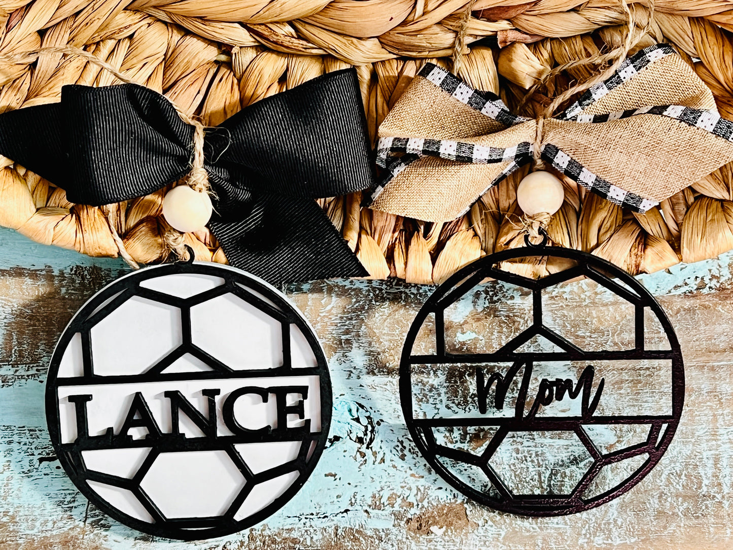 Soccer Custom Car Charm Tag Ornament RETAIL