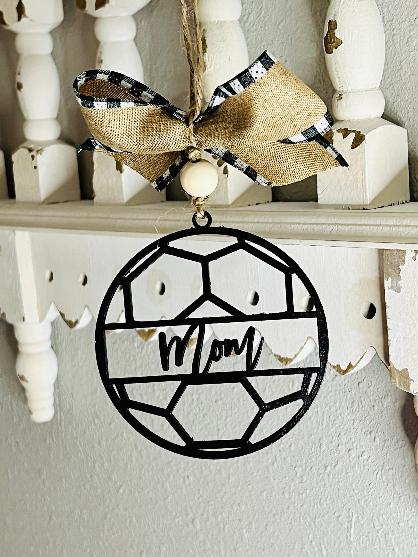 Soccer Custom Car Charm Tag Ornament RETAIL