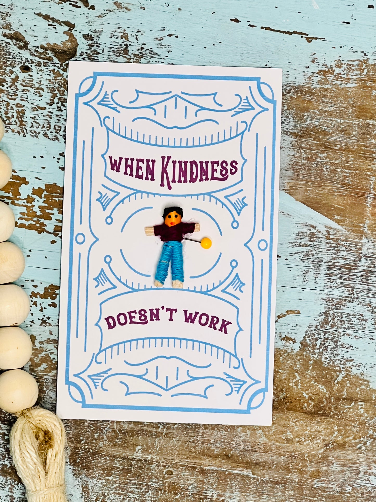 Mini Voodoo Doll Cards with Pin