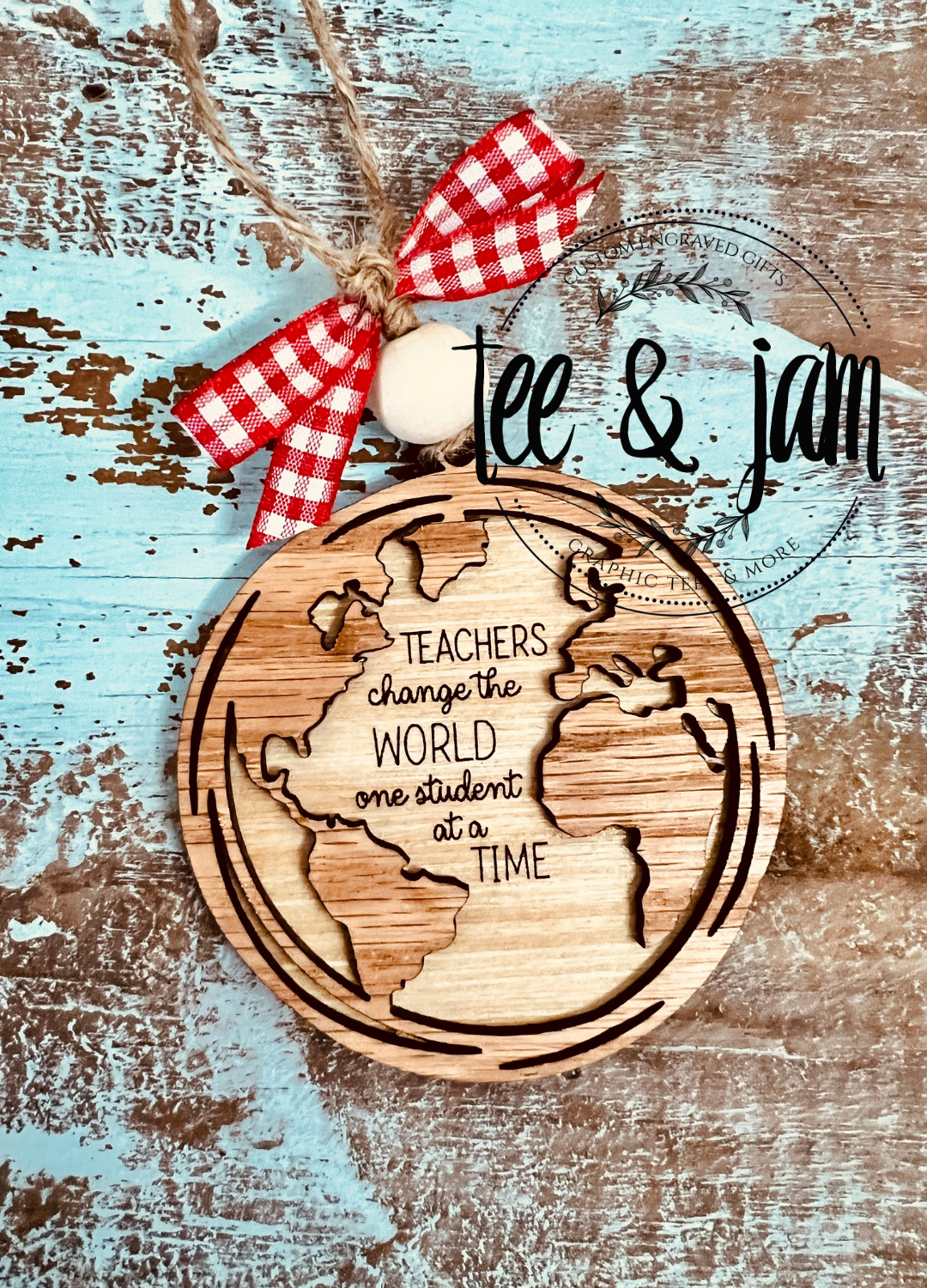 Teacher Bag Tag Car Charm Ornament Retail